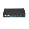 StarTech.com 4 prievadų HDMI KVM jungiklis - USB 3.0 - 1080p, 1920 x 1080 pikselių, montavimas į stovą, juodas