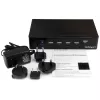 StarTech.com 4 prievadų HDMI KVM jungiklis - USB 3.0 - 1080p, 1920 x 1080 pikselių, montavimas į stovą, juodas
