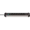 Power Extension Brennenstuhl 1391030610 3m 6 AC Outlets Indoor Juoda Sidabrinė