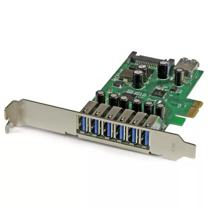 StarTech.com 7 prievadų PCI Express USB 3.0 kortelė – standartinio ir žemo profilio dizainas