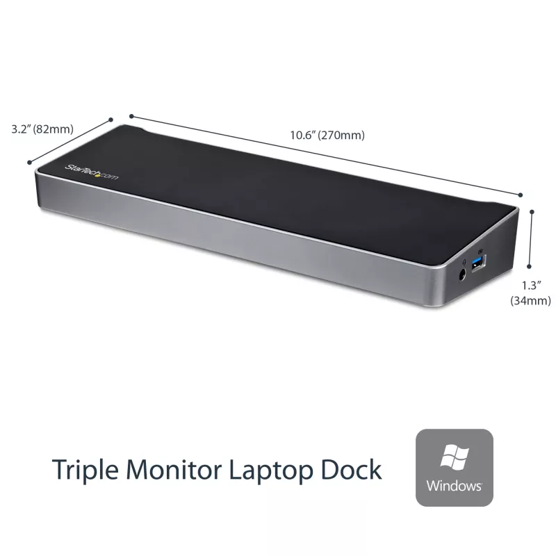 StarTech.com trijų monitorių USB 3.0 dokinė stotelė – 1x HDMI – 2x DisplayPort