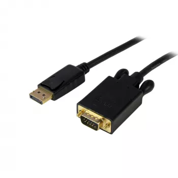 StarTech.com 1,8 m DisplayPort į VGA kabelis - Aktyvus DisplayPort į VGA adapterio kabelis - 1080p vaizdo įrašas - DP į VGA monitoriaus kabelis - DP 1.2 į VGA keitiklis - Užfiksuojanti DP jungtis