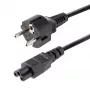 StarTech.com 3 m (10 pėd.) nešiojamojo kompiuterio maitinimo laidas, EU Schuko į C5, 2,5 A 250 V, 18AWG, nešiojamojo / nešiojamojo kompiuterio pakaitinis kintamosios srovės laidas, maitinimo bloko laidas, nešiojamojo kompiuterio įkroviklio laidas, dobilo lapo / Peliuko Mikio maitinimo laidas