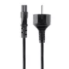 StarTech.com 3 m (10 pėd.) nešiojamojo kompiuterio maitinimo laidas, EU Schuko į C5, 2,5 A 250 V, 18AWG, nešiojamojo / nešiojamojo kompiuterio pakaitinis kintamosios srovės laidas, maitinimo bloko laidas, nešiojamojo kompiuterio įkroviklio laidas, dobilo lapo / Peliuko Mikio maitinimo laidas