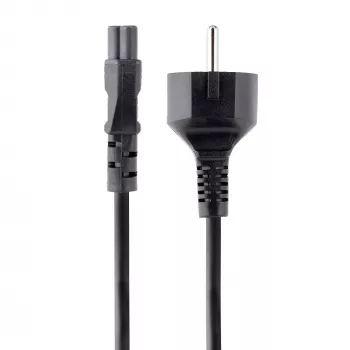 StarTech.com 3 m (10 pėd.) nešiojamojo kompiuterio maitinimo laidas, EU Schuko į C5, 2,5 A 250 V, 18AWG, nešiojamojo / nešiojamojo kompiuterio pakaitinis kintamosios srovės laidas, maitinimo bloko laidas, nešiojamojo kompiuterio įkroviklio laidas, dobilo lapo / Peliuko Mikio maitinimo laidas