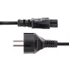 StarTech.com 3 m (10 pėd.) nešiojamojo kompiuterio maitinimo laidas, EU Schuko į C5, 2,5 A 250 V, 18AWG, nešiojamojo / nešiojamojo kompiuterio pakaitinis kintamosios srovės laidas, maitinimo bloko laidas, nešiojamojo kompiuterio įkroviklio laidas, dobilo lapo / Peliuko Mikio maitinimo laidas