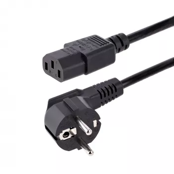 StarTech.com 3m (10 pėdų) kompiuterio maitinimo laidas, 18AWG, ES Schuko į C13 maitinimo laidas, 250 V 10 A, juodas pakaitinis kintamosios srovės laidas, televizoriaus / monitoriaus maitinimo kabelis, Schuko CEE 7/7 į IEC 60320 C13 maitinimo laidas – kompiuterio maitinimo šaltinio kabelis