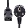 StarTech.com 3m (10 pėdų) kompiuterio maitinimo laidas, 18AWG, ES Schuko į C13 maitinimo laidas, 250 V 10 A, juodas pakaitinis kintamosios srovės laidas, televizoriaus / monitoriaus maitinimo kabelis, Schuko CEE 7/7 į IEC 60320 C13 maitinimo laidas – kompiuterio maitinimo šaltinio kabelis