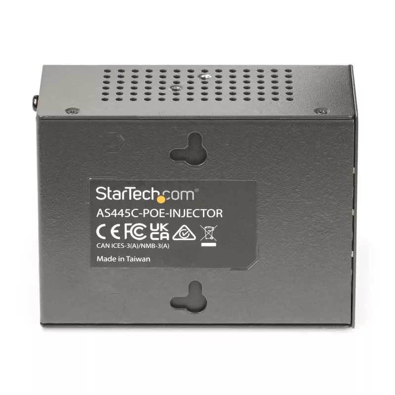 StarTech.com 4 prievadų Multi-Gigabit PoE++ injektorius, 5/2.5/1G Ethernet (NBASE-T), PoE/PoE+/PoE++ (802.3af/802.3at/802.3bt), 160 W galios biudžetas, montuojamas ant sienos / DIN bėgelio, nevaldomas