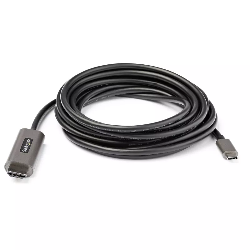 StarTech.com 13 pėdų (4 m) USB-C į HDMI kabelis 4K 60Hz su HDR10 – Ultra HD USB Type-C į 4K HDMI 2.0b vaizdo adapterio kabelis – USB-C į HDMI HDR monitoriaus/ekrano keitiklis – DP 1.4 Alt Mode HBR3