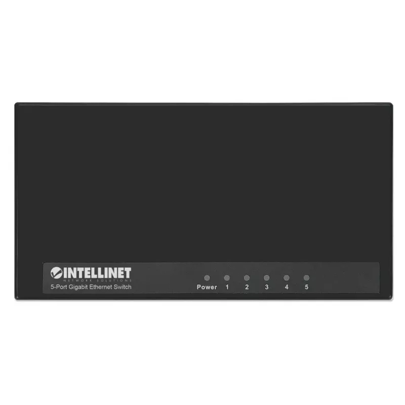 Intellinet 5 prievadų gigabitinio eterneto komutatorius, stalinis, plastikinis, IEEE 802.3az (energiją taupantis eternetas), juodas