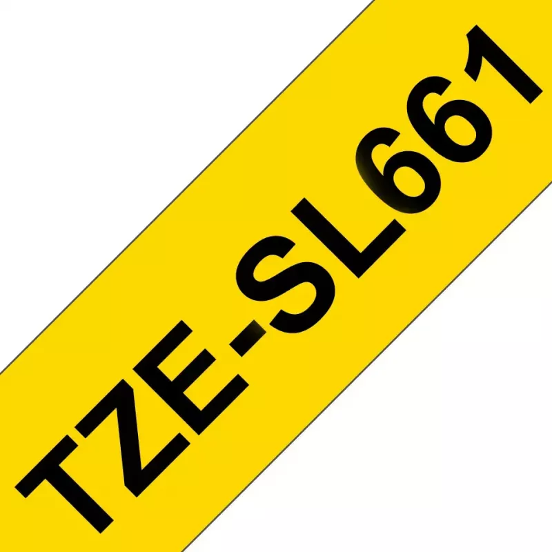 Brother TZE-SL661 etikečių gamybos juosta juoda ant geltono