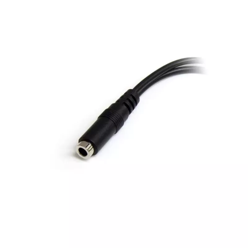StarTech.com 3,5 mm 4 kontaktų į 2x 3 kontaktų 3,5 mm laisvų rankų įrangos skirstytuvo adapteris – mot./vyr.