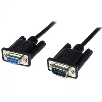 StarTech.com 2 m juodas DB9 RS232 serijinis nulinio modemo kabelis F/M