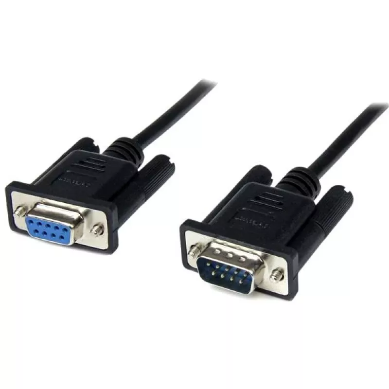 StarTech.com 2 m juodas DB9 RS232 serijinis nulinio modemo kabelis F/M
