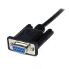 StarTech.com 2 m juodas DB9 RS232 serijinis nulinio modemo kabelis F/M