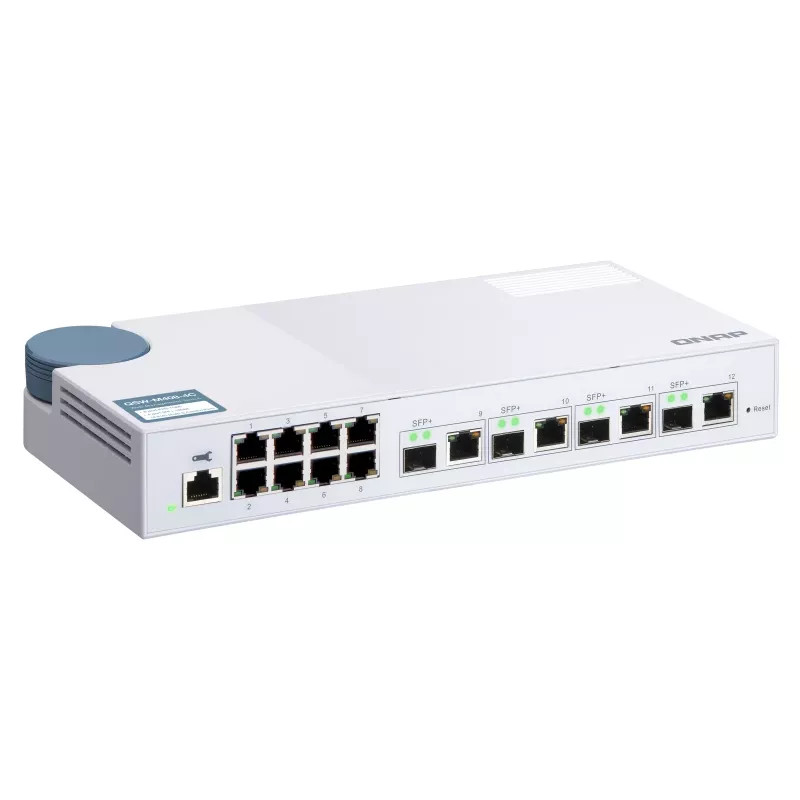 QNAP QSW-M408-4C tinklo komutatorius valdomas L2 Gigabit Ethernet (10/100/1000) baltas