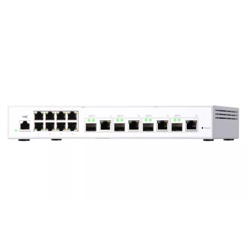 QNAP QSW-M408-4C tinklo komutatorius valdomas L2 Gigabit Ethernet (10/100/1000) baltas