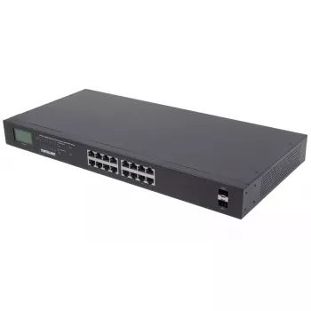 Nevaldomas komutatorius Intellinet 16 prievadų Gigabit Ethernet PoE+ 370 W