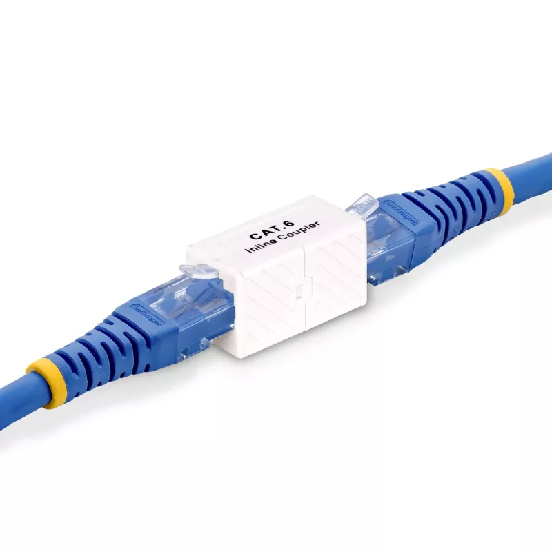 “StarTech.com” RJ45 jungtis, 5 vnt. pakuotė, linijinė Cat6 jungtis, kištukinė-kištukinė (F/F) T568 jungtis, neekranuotas eterneto kabelio ilgintuvas