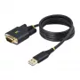 StarTech.com 0,9 m (3 pėd.) USB prie nuosekliojo prievado adapterio laidas, COM išsaugojimu, keičiami varžtai/veržlės, USB-A prie DB9 RS232, FTDI IC, ESD apsauga, Windows/macOS/Linux