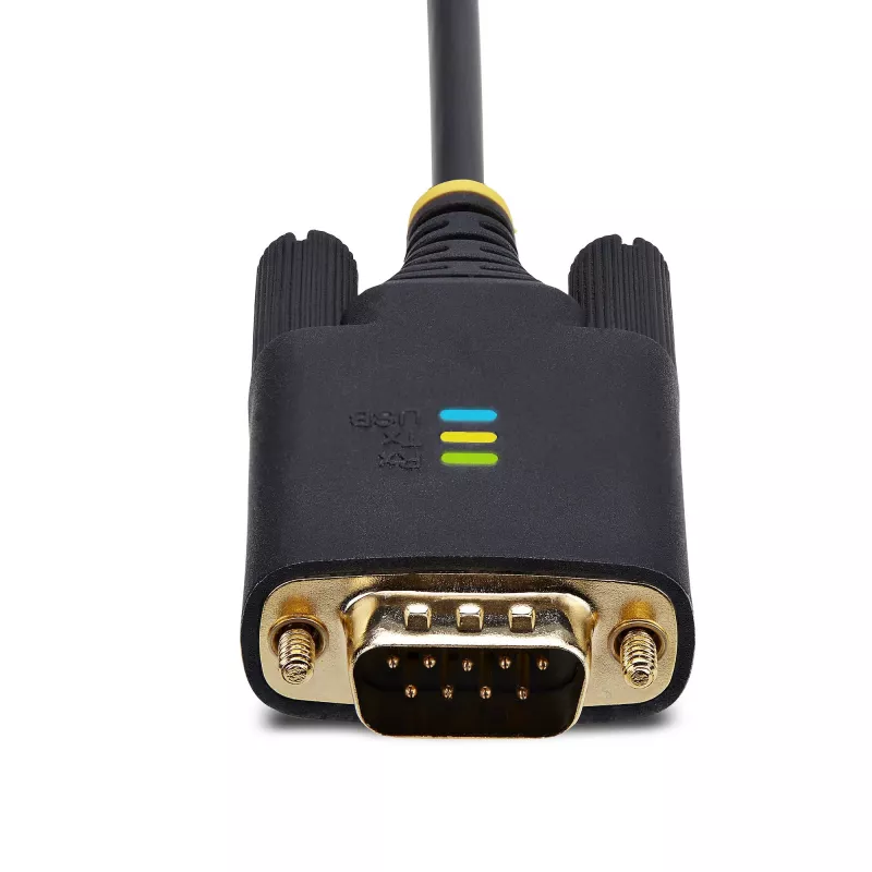 StarTech.com 0,9 m (3 pėd.) USB prie nuosekliojo prievado adapterio laidas, COM išsaugojimu, keičiami varžtai/veržlės, USB-A prie DB9 RS232, FTDI IC, ESD apsauga, Windows/macOS/Linux