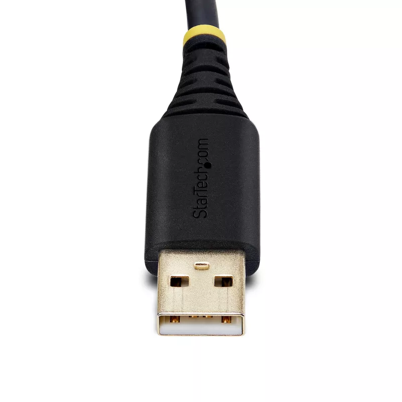 StarTech.com 0,9 m (3 pėd.) USB prie nuosekliojo prievado adapterio laidas, COM išsaugojimu, keičiami varžtai/veržlės, USB-A prie DB9 RS232, FTDI IC, ESD apsauga, Windows/macOS/Linux