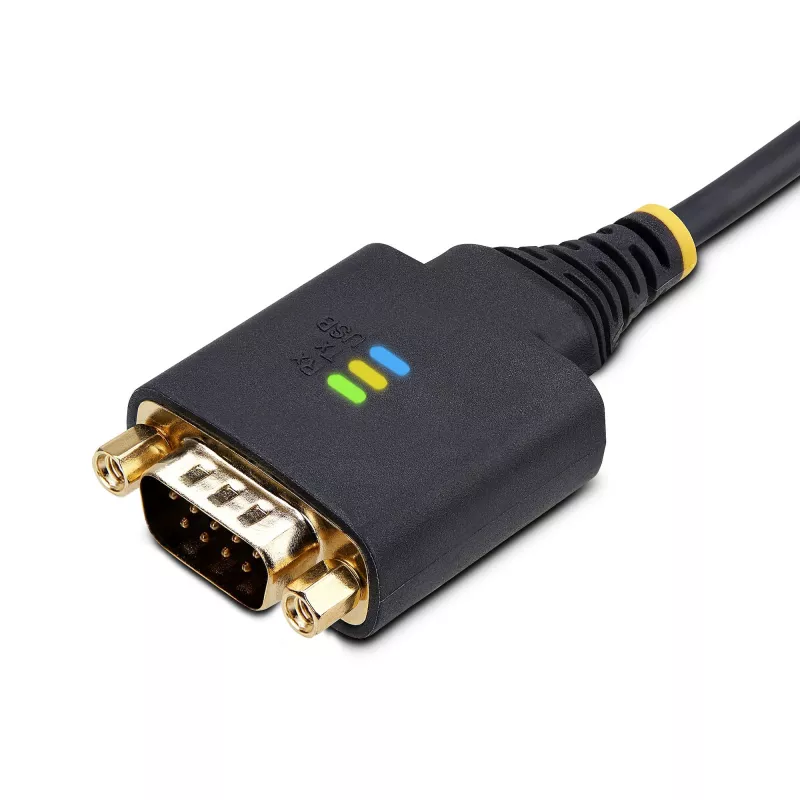 StarTech.com 0,9 m (3 pėd.) USB prie nuosekliojo prievado adapterio laidas, COM išsaugojimu, keičiami varžtai/veržlės, USB-A prie DB9 RS232, FTDI IC, ESD apsauga, Windows/macOS/Linux