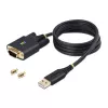 StarTech.com 0,9 m (3 pėd.) USB prie nuosekliojo prievado adapterio laidas, COM išsaugojimu, keičiami varžtai/veržlės, USB-A prie DB9 RS232, FTDI IC, ESD apsauga, Windows/macOS/Linux
