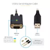 StarTech.com 0,9 m (3 pėd.) USB prie nuosekliojo prievado adapterio laidas, COM išsaugojimu, keičiami varžtai/veržlės, USB-A prie DB9 RS232, FTDI IC, ESD apsauga, Windows/macOS/Linux
