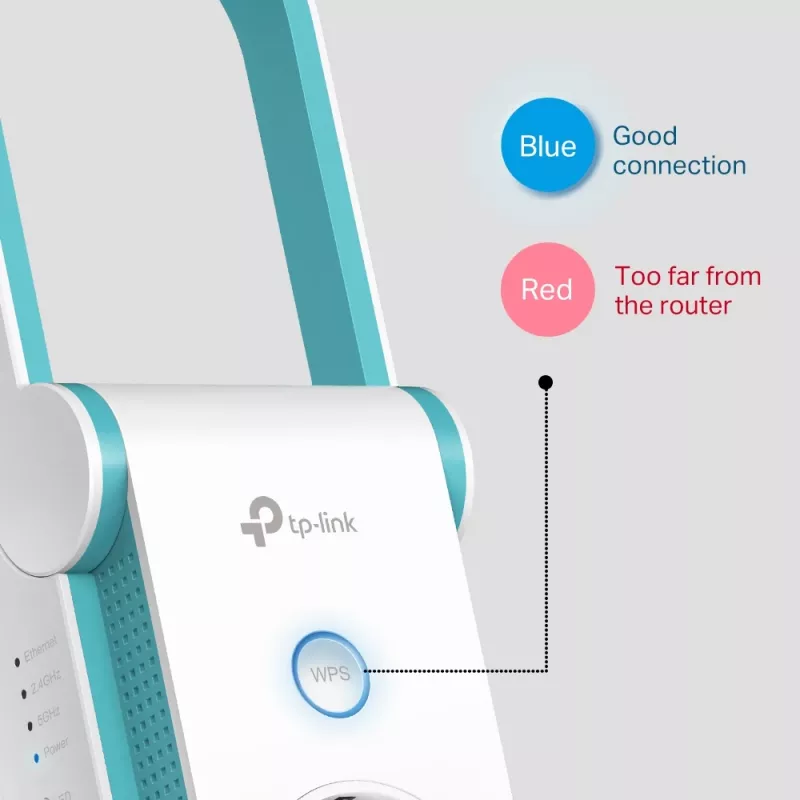 TP-Link RE365 tinklo plėtiklis Tinklo kartotuvas Balta 10, 100 Mbit/s