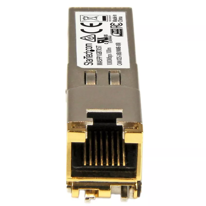 StarTech.com Cisco Meraki MA-SFP-1GB-TX Suderinamas SFP modulis - 1000BASE-T - SFP į RJ45 Cat6/Cat5e - 10/100/1000 Mbps - RJ-45 100m - Cisco Meraki MS225, MX400, MS250