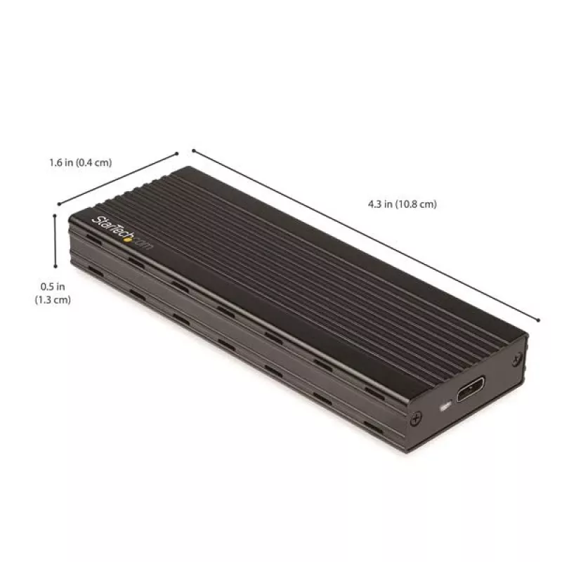 StarTech.com USB-C 10Gbps į M.2 NVMe SSD korpusą - Nešiojamasis išorinis M.2 NGFF PCIe aliuminis korpusas - 1GB/s skaitymo/rašymo greitis - Palaiko 2230, 2242, 2260, 2280 - TB3 suderinamas - Mac ir PC