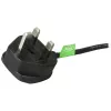 StarTech.com 1,8 m UK kompiuterio maitinimo laidas, 18AWG, BS 1363 į C13, 10A 250V, juodas pakaitinis kintamosios srovės maitinimo laidas, virdulio laidas / UK maitinimo laidas, kompiuterio maitinimo šaltinio laidas, televizoriaus / monitoriaus maitinimo laidas