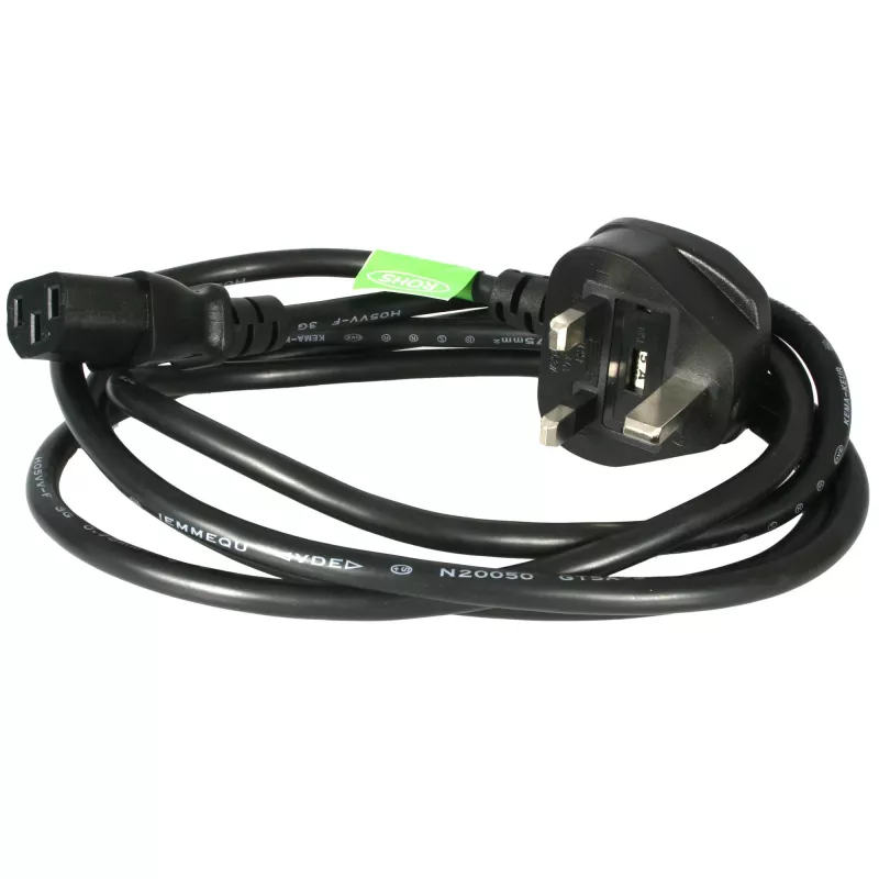 StarTech.com 1,8 m UK kompiuterio maitinimo laidas, 18AWG, BS 1363 į C13, 10A 250V, juodas pakaitinis kintamosios srovės maitinimo laidas, virdulio laidas / UK maitinimo laidas, kompiuterio maitinimo šaltinio laidas, televizoriaus / monitoriaus maitinimo laidas