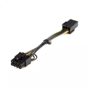 “StarTech.com” PCI Express 6 kontaktų į 8 kontaktų maitinimo adapterio laidas, PCI-E (8 kontaktų), PCI-E (6 kontaktų), 0,155 m, kištukas, lizdas, tiesus