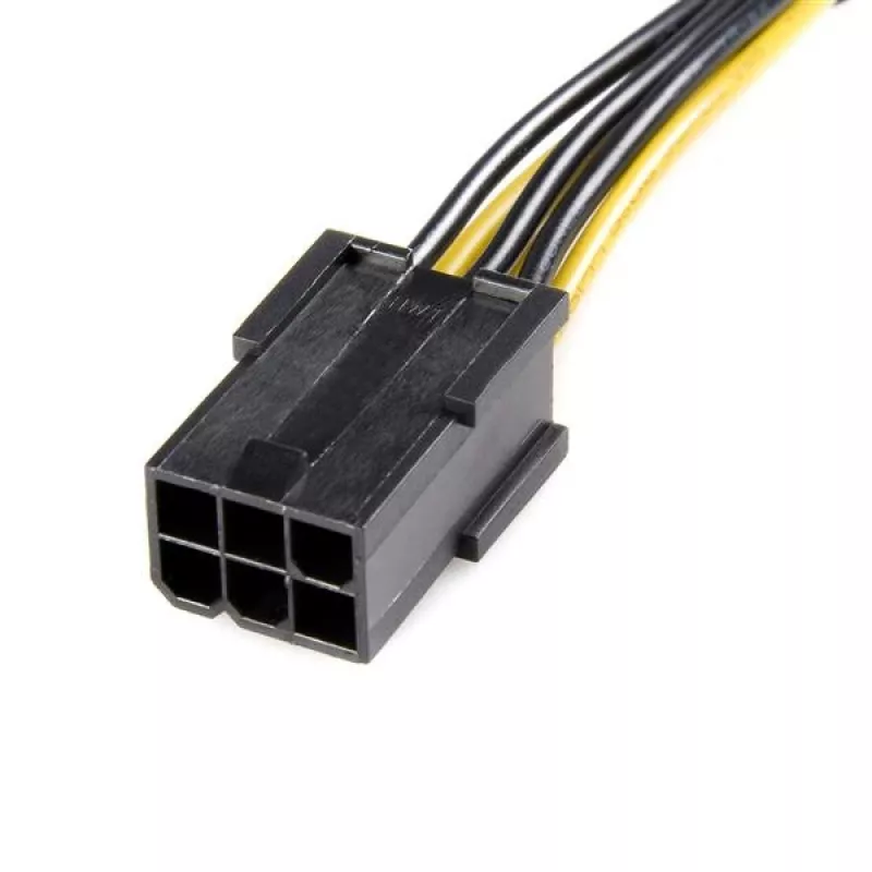 “StarTech.com” PCI Express 6 kontaktų į 8 kontaktų maitinimo adapterio laidas, PCI-E (8 kontaktų), PCI-E (6 kontaktų), 0,155 m, kištukas, lizdas, tiesus