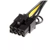 “StarTech.com” PCI Express 6 kontaktų į 8 kontaktų maitinimo adapterio laidas, PCI-E (8 kontaktų), PCI-E (6 kontaktų), 0,155 m, kištukas, lizdas, tiesus