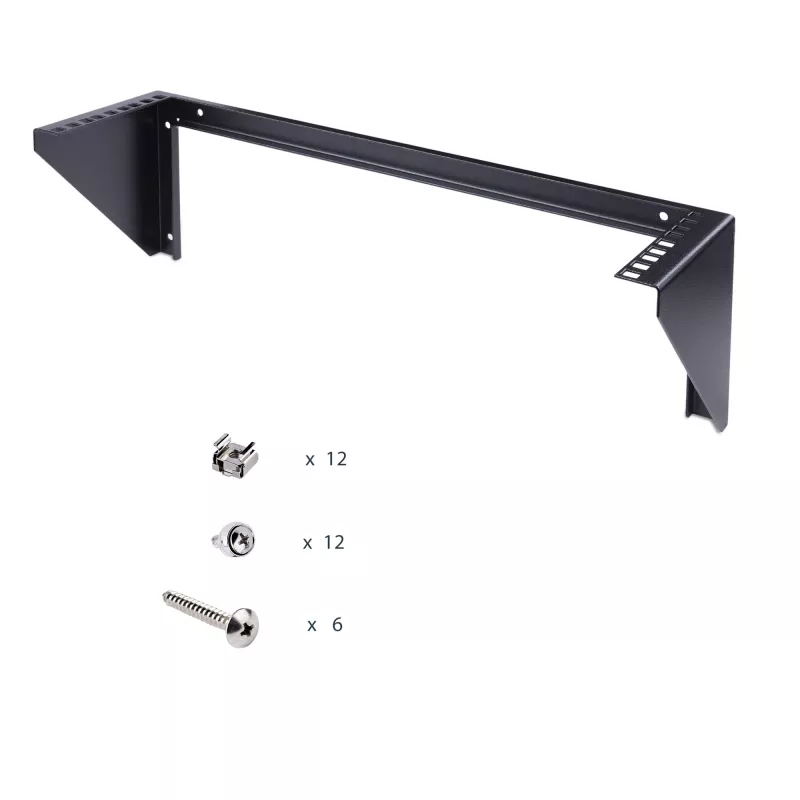 StarTech.com 3U 19” sieninio tvirtinimo vertikalus stovo laikiklis, sieninio pataisymo skydo laikiklis duomenų/AV/IT/kompiuterinei įrangai, 3U stovas spintai ar serverių patalpai, palaiko 150 svarų (68 kg) talpą