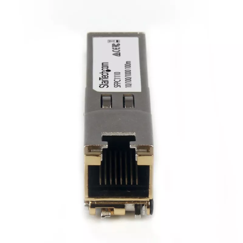 StarTech.com Cisco SFP-GE-T suderinamas SFP siųstuvas-imtuvas – 10/100/1000BASE-TX~Cisco SFP-GE-T suderinamas SFP modulis – 1000BASE-T – SFP į RJ45 Cat6/Cat5e – 10/100/1000 Mbps – RJ-45 100m – Cisco IE3400, IE3300, IE3200