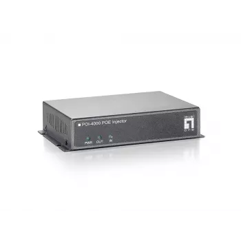 LevelOne PoE Injector, 56W, Fast Ethernet, 10,100 Mbit/s, 10/100, IEEE 802.3x, Pilka, 100 m