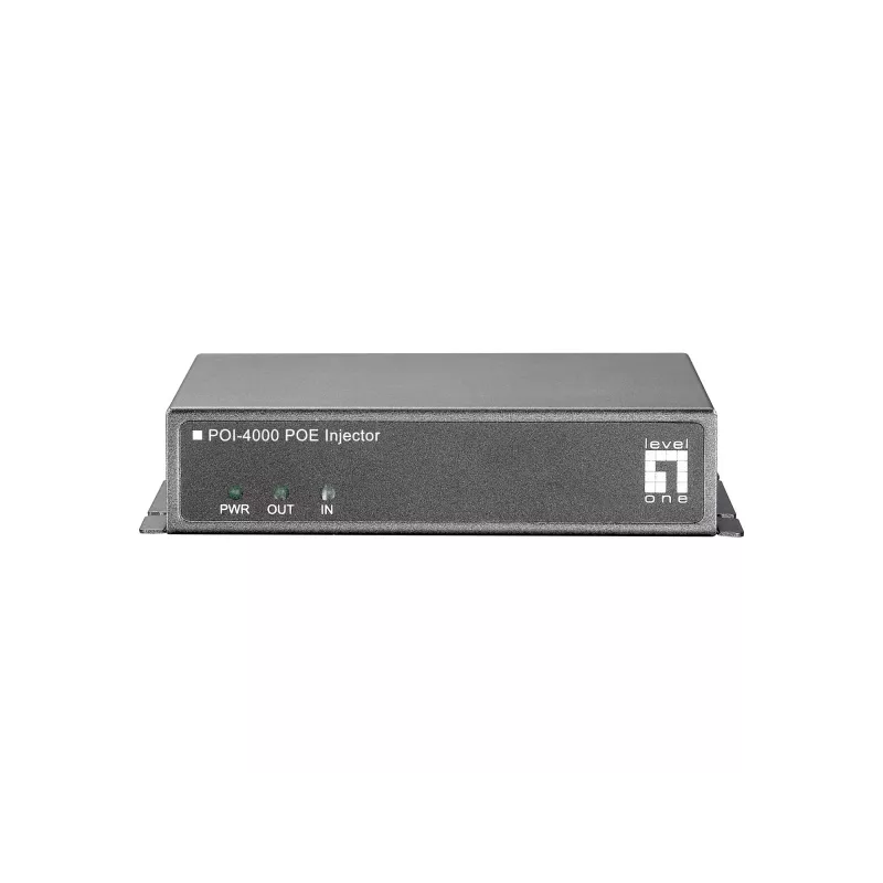 LevelOne PoE Injector, 56W, Fast Ethernet, 10,100 Mbit/s, 10/100, IEEE 802.3x, Pilka, 100 m