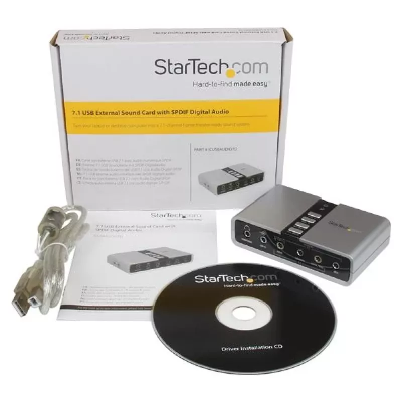 StarTech.com 7.1 USB garso adapteris išorinė garso plokštė su SPDIF skaitmeniniu garsu