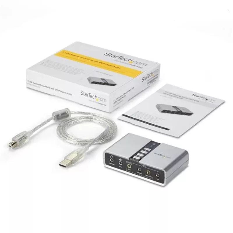 StarTech.com 7.1 USB garso adapteris išorinė garso plokštė su SPDIF skaitmeniniu garsu