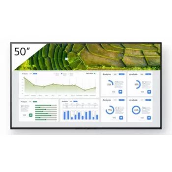 Sony FW-50BZ30L Signage Display Skaitmeninių ženklų plokščiasis ekranas 127 cm (50 colių) LCD Wi-Fi 440 cd/m² 4K Ultra HD Juodas Android 24/7