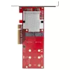 StarTech.com Dviejų M.2 PCIe SSD adapterio plokštė - x8 / x16 Dviejų NVMe arba AHCI M.2 SSD į PCI Express 3.0 - M.2 NGFF PCIe (M-Key) Suderinama - Palaiko 2242, 2260, 2280 - JBOD - Mac ir PC