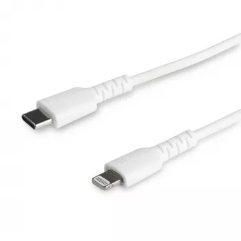 StarTech.com 6 pėdų (2 m) patvarus baltas USB-C į Lightning laidas – tvirtas aramidinio pluošto USB Type C į Lightning įkrovimo / sinchronizavimo maitinimo kabelis – Apple MFi sertifikuotas iPad / iPhone 12