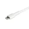 StarTech.com 6 pėdų (2 m) patvarus baltas USB-C į Lightning laidas – tvirtas aramidinio pluošto USB Type C į Lightning įkrovimo / sinchronizavimo maitinimo kabelis – Apple MFi sertifikuotas iPad / iPhone 12