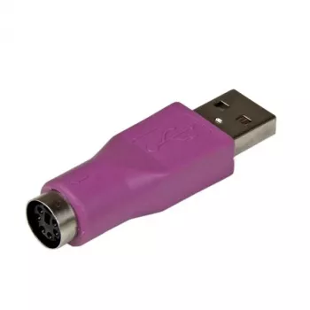 StarTech.com pakaitinis PS/2 klaviatūros į USB adapteris – K/M, USB A, PS/2, violetinis