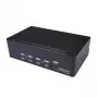 StarTech.com 4 prievadų dvigubas DisplayPort KVM jungiklis - 4K 60Hz, 3840 x 2160 pikselių, 4K Ultra HD, montavimas į stovą, 18 W, 2U, juodas